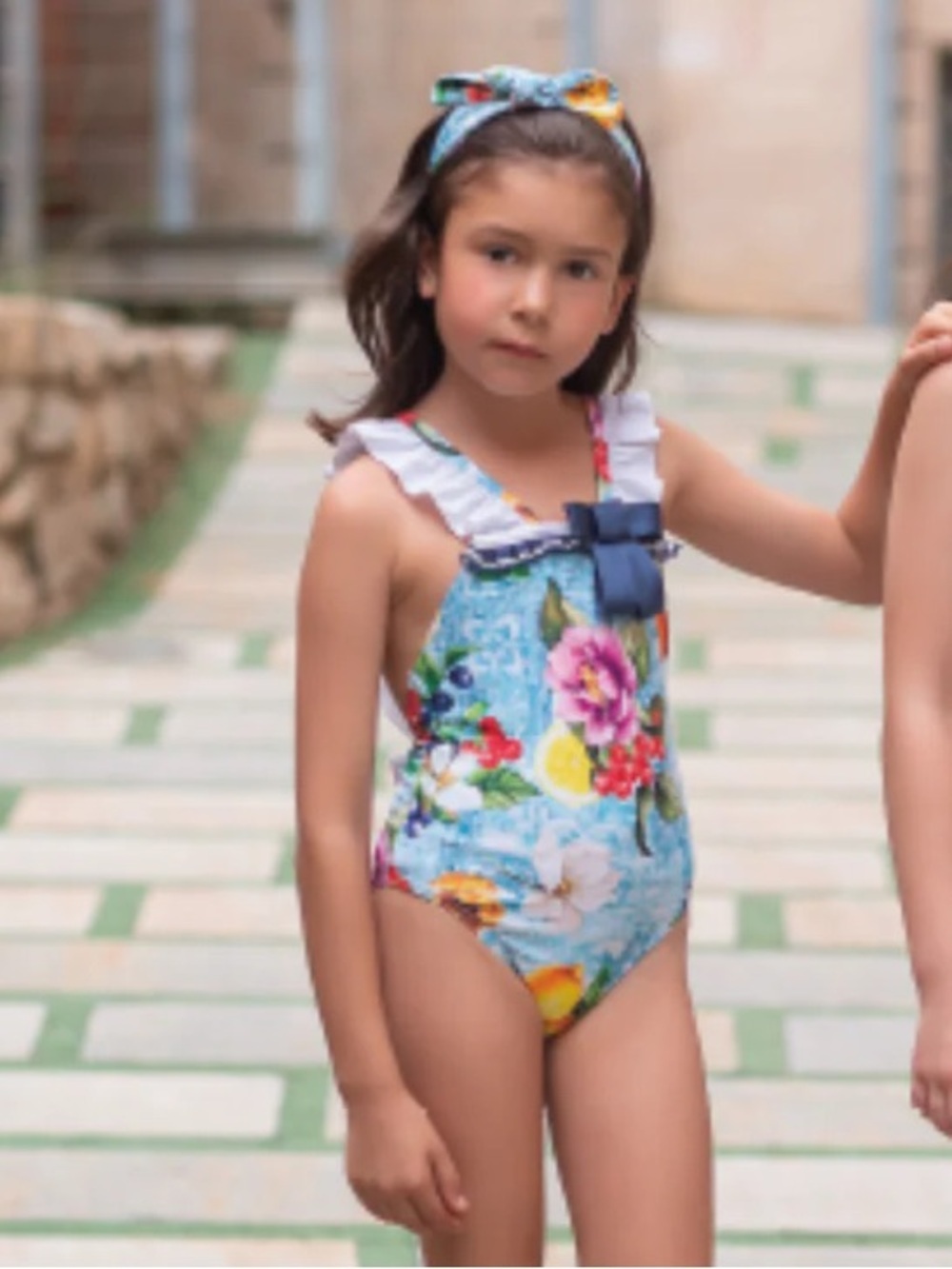 Rochy Lemon Floral Print One Piece Swimsuit 4T